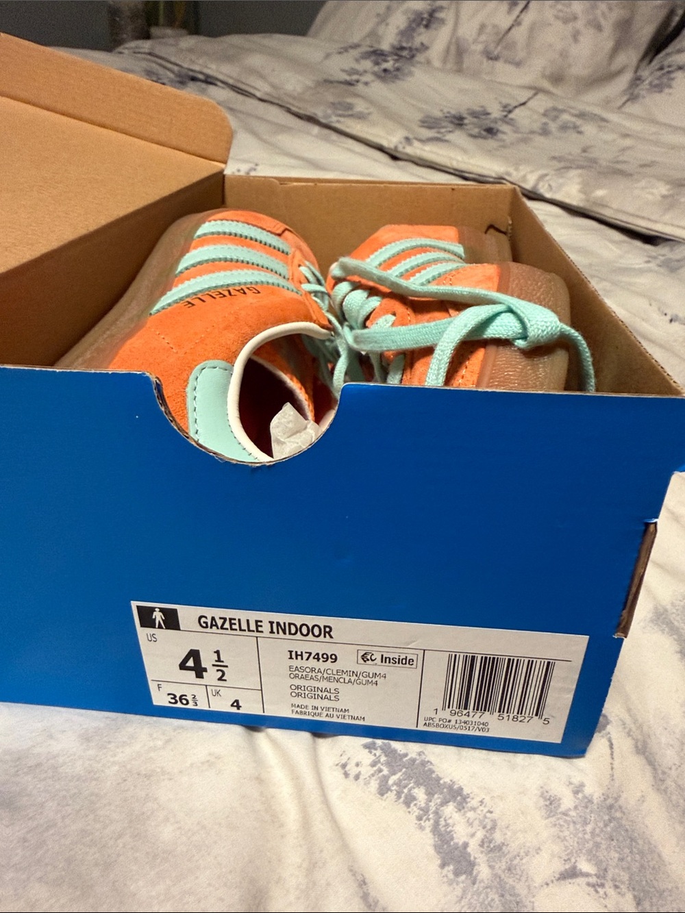 Adidas Gazelle Indoor Orange/Teal - image 2